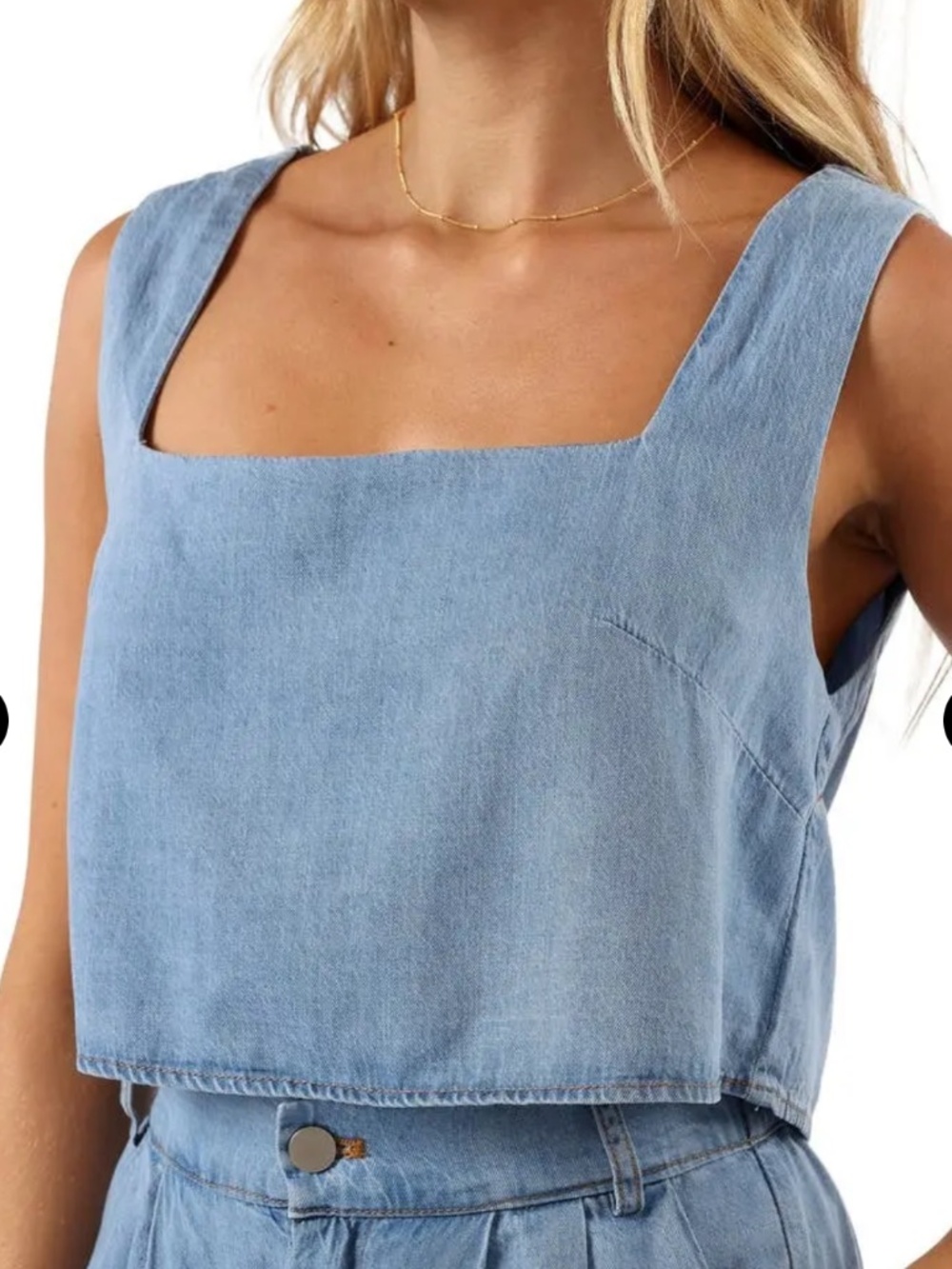 Petal & pup denim crop top